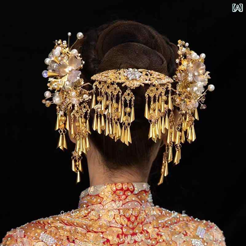 楽天市場】ヘア アクセサリー 風鈴 中国風 頭飾り 花嫁 結婚式 漢衣装