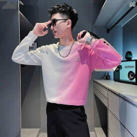 メンズ 長袖 ロングTシャツ トップス 韓国 大きめサイズ カジュアル レジャー 日常生活 アウトドア プルオーバー スウェット