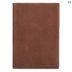 レザー ポケット B5 ノート ブック 牛革ケース 日記 旅行 ビジネス ブックカバー バインダーケース 手帳 文具 ダイアリー