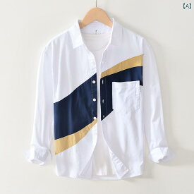 レトロ メンズ 長袖 カジュアル ワークウェア シャツ ジャケット コットン 通気性 オーバーシャツ 韓国