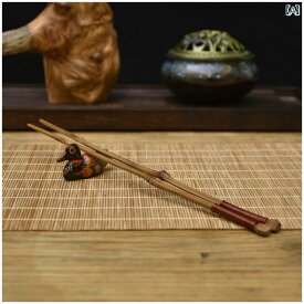 茶道具 箸 おはし 卓上 竹製 クリップ 食器 和風 雑貨 小物 装飾品 配膳用品 道具 レトロ