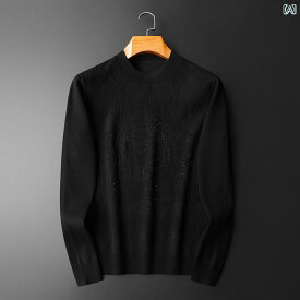 メンズ 秋冬 ウール セーター 韓国 ラウンドネック スリムフィット シンプル ビジネス カジュアル 大きいサイズ ニット ボトム シャツ