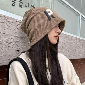 帽子 レディース 韓国 パイルハット 秋冬 薄手 包頭帽子 ニット帽子 防寒 ターバン帽子 レディース