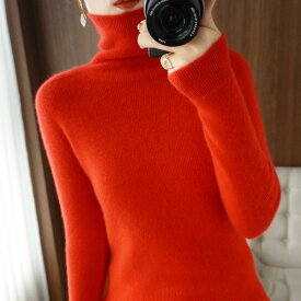 セーター レディース おしゃれ ウール シャツ 秋冬 ハーフタートルネック ゆったり 長袖 大きいサイズ セーター スリムフィット