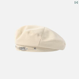 帽子 カジュアル 韓国 ベレー 帽 レディース 夏 薄手 黒 ビッグ ヘッド つぼみ 帽子 オールシーズン可能つばし