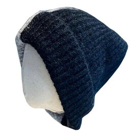 ニット帽 レディース シンプル 2色 スプライシング ウール帽子 秋冬 暖かい 耳保護 帽子 ファッション バッグ ヘッド ストリート
