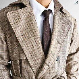 ネクタイ ウール カジュアル ネクタイ 男性用 英国 紳士 レトロ チェック 柄 ファッション 韓国 ビジネス メンズ ナロー 6センチメートル 紳士 スーツ