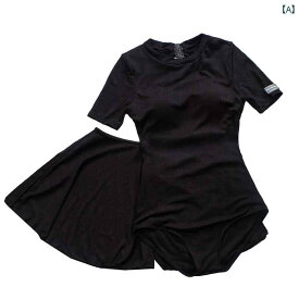 水着 レディース ファッション 夏 サマー ニット バックレス ブラック 黒 カジュアル 半袖 スカート ワンピース シンプル