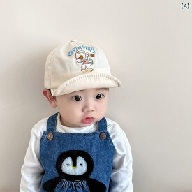 ベビー 帽子 春秋 薄手 ベビー スーパー キュート かわいい ひさし 付き キャップ 男の子 女の子用 日焼け防止 ソフト つば 野球帽 男女兼用 つば広