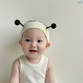 キッズ ベビー ヘッドバンド 韓国 夏 ベビー フォンタネル ガード 凹型 アンテナ形 キュート 女の子 赤ちゃん 写真撮影 ベビー