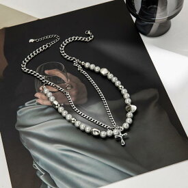メンズ レディース ネックレス 首飾り チタン鋼 スチールカラー チェーン ファッション アクセサリー