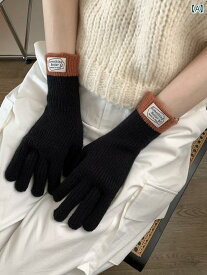 小物雑貨 手袋 グローブ フィンガー アームカバー ファッション ニット 防風 厚手 保護 暖かい 屋外 防寒 滑り止め 女性 レディース 冬