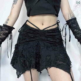 レディース ゴスロリ 女性用 ロリータ 黒 スカート ボトムス かわいい ミニ丈 個性的 ブラック パンク