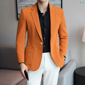 テーラード ジャケット 春 メンズ 薄手 カジュアル 韓国 スリム ビジネス トップ ジャケット シングルブレスト 長袖 男性 紳士服