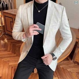 テーラード ジャケット 春 薄手 メンズ ビジネスカジュアル 韓国 スリム トップス ジャケット シングルブレスト 長袖 男性 紳士服 都会的 服