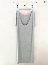 ネグリジェ レディース ナイトウェア 夏 モーダル生地 綿 魅惑的 パジャマ 半袖 大きいサイズ 無地 背中の開いた ロング ホームウェア