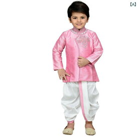 インド 伝統的 民族 衣装 男の子 ファッション リネン 誕生日 パフォーマンス 服 インド パキスタン 春 ハイエンド 長袖