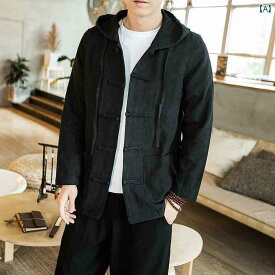 メンズ ファッション トップス ジャケット カットソー シャツ レトロ チャイナ風 唐装 男性 漢服 カジュアル 長袖