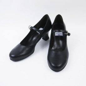 【本革】【日本製】ストラップパンプス PUMPS ブラック BLACK 黒 ラウンドトゥ・バレエシューズ ヒール 6cm【21.5cm　25.5cm】