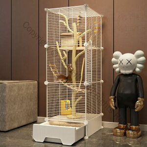 コスパ最高 リスケージ 3段 37×37×125cm 大型 引き出しトレイ付き 小動物ケージ 大型金網仕様 フェレット フクロモモンガ シマリス デグー対応 垂直設計 安全快適空間