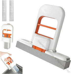 コンパクト乾湿両用ミニモップスポンジモップ折りたたみ携帯用掃除用具絞り器付き手洗い不要取替え可能ガラスクリーニング壁鏡窓床地面天井対応便利で多機能な掃除用品