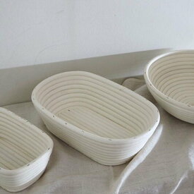 松野屋 パン生地カゴ 楕円大 かご ラタン キッチン パン作り 発酵 バスケット 収納 暮らしの道具