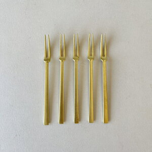  ܂ PtH[N^J / 5{Zbg uX fU[gtH[N BRASS DESSERT FORK d aَq e[uR[fBl[g aH Jg[