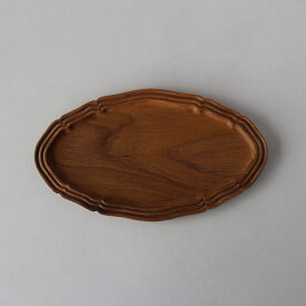 J.furniture（ジェイファニチャー） Tray レリーフ RD-03M 24cm オーバルトレー キッチン 調理道具 カフェ 木製トレイ 木製 トレイ 木 クリスマス クリスマス特集