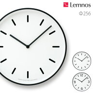 Lemnos MONO Clock A/B（LC10-20）φ256 モノクロック WH 掛け時計 ギフト 結婚祝い 新築祝い 奈良雄一 …