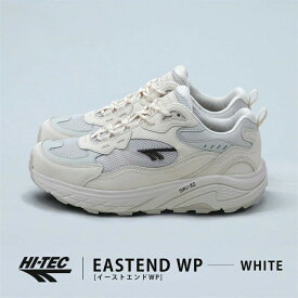 【楽天スーパーSALE期間中ポイント5倍】【MOONSTAR】HI-TEC HT HKU16 EASTEND WP OFF WHITE 23.0〜28.0cm イーストエンド 通学 靴 オフホワイト ホワイト 白 アウトドア 運動靴 ハイクスニーカー 防水 衝撃吸収 高機能 スニーカー ハイテック ムーンスター クーポン対象外