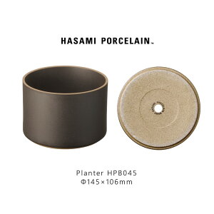 Hasami Porcelain nT~|[Z HPB045 Planter 145 mm Black g   A  v^[ ϗtA