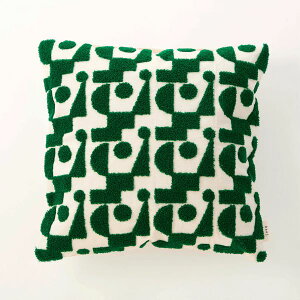 Geometoric Cushioncover_green NbVJo[ hJ cotton Rbg CeA