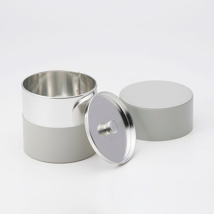 楽天市場 ブリキ缶 Tin Canister S グレー モヘイム Moheim コーヒー缶 茶筒 キッチン 紅茶缶 保存容器 キャニスター Stayhome Zuiun