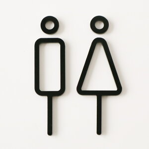 �y5�̂����N�[�|���z�z�zMOHEIM RESTROOM SIGN 2pcs black �u���b�N �g�C���T�C�� �h�A�T�C�� �v���X�`�b�N �V�z �V�z�j�� �X�� �I�t�B�X ���i