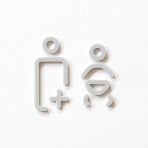 MOHEIM OSTOMATE & BABY (gray) �O���[ �I�X�g���C�g & �x�r�[ �s�N�g�O�����T�C�� RESTROOM SIGN �V�z �V�z�j�� �X�� �I�t�B�X ���i �����X�y�[�X �h���{�� �E�H�[���X�e�b�J�[ �V�[�� ���w�C���@�h�A�T