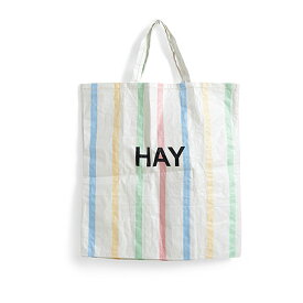 【マラソン限定★100円OFFクーポン配布】正規品 HAY CANDY STRIPE SHOPPER XL ヘイ マルチ バッグ かばん カバン 手提げ トートバッグ アウトドア キャンプ ビニールトート