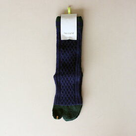 【マラソン限定★100円OFFクーポン配布】メール便対象 tricote TABI CABLE SOCKS NAVY ネイビー トリコテ 靴下 ソックス LADIES