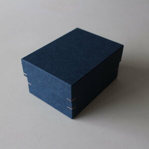 【マラソン期間ポイント2倍】イロイロコハコ / 有限会社 尾崎紙器 zuiunオリジナル角留め箱(小) ネイビー日本製 手仕事 BOX 小物入れ ギフト プレゼント