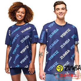 ZUMBA公式/ZUMBA ズンバ トップス 半袖 Tシャツ オーバーサイズ レディース ユニセックス 正規品 ズンバウェア 新作 夏 エクササイズ フィットネス ジム スポーツ ダンス ヨガ ウェア インディゴ ネイビー ロゴ 正規販売店 送料無料 S4_DENIM