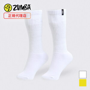 ZUMBA ズンバ 正規品 ハイソックス 靴下 エクササイズ フィットネス ジム スポーツ ダンス ヨガ ウェア ズンバウェア ホワイト イエロー F2