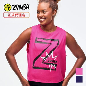 ZUMBA ズンバ 正規品 レディース タンクトップ ロゴ エクササイズ フィットネス ジム スポーツ ダンス ヨガ ウェア ズンバウェア ピンク ネイビー F2