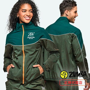 ZUMBA ズンバ 正規品 ジャケット ユニセックス ナイロン アウター 軽量 エクササイズ フィットネス ジム スポーツ ダンス ヨガ ウェア ズンバウェア グリーン F3