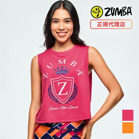 ZUMBA ズンバ 正規品 トップス レディース タンクトップ ルーズ マッスルタンク ロゴ エクササイズ フィットネス ジム スポーツ ダンス ヨガ ウェア ズンバウェア ホワイト オレンジ ピンク F3