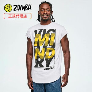 ZUMBA ズンバ 正規品 ウェア Tシャツ メンズ トップス ロゴ エクササイズ フィットネス ジム スポーツ ダンス ヨガ ウェア ズンバウェア ホワイト GINA