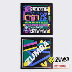 ZUMBA ズンバ 正規品 バンダナ 2枚組 グラフィック ロゴ ウェア エクササイズ フィットネス ジム スポーツ ダンス ヨガ ウェア ズンバウェア マルチカラー GINA