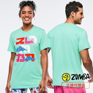 アウトレット ZUMBA ズンバ 正規品 ウェア ユニセックス Tシャツ ロゴ グラフィック アジアン 綿 エクサ…