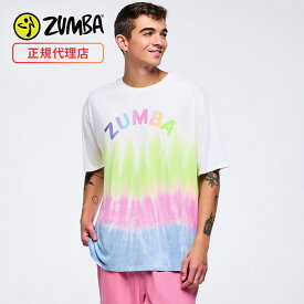 ZUMBA ズンバ 正規品 ウェア メンズ Tシャツ 半袖 タイダイ グラデーション エクササイズ フィットネス ジム スポーツ ダンス ヨガ ウェア ズンバウェア マルチカラー PASTEL