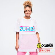 ZUMBA ズンバ 正規品 ウェア レディース トップス Tシャツ 半袖 メッシュ ロゴ ボクシー ゆったり エクサ…