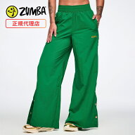 ZUMBA ズンバ 正規品 ウェア レディース ワイドパンツ スナップ ポケット ウエストゴム ボトム エクササ…