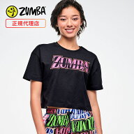 ZUMBA ズンバ 正規品 ウェア レディース トップス 半袖 丸首 ロゴ ショート丈 エクササイズ フィットネス…